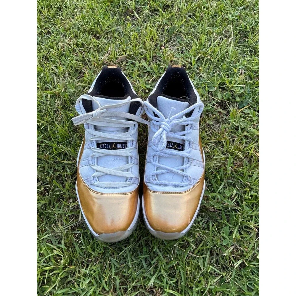 Air Jordan 11 Retro Low Gold White Men's Shoes